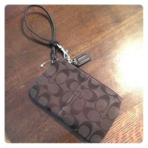 Brown Coach Wristlet